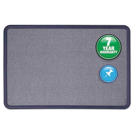 Quartet Fabric Bulletin Board 36"x 24", Light Blue 7693BE